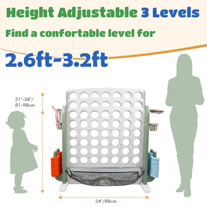 Giant 4 in-A-Row Connect Game Set, White