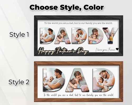 Photo Decorative Plaque Personalized Dad Gifts for Fathers Day from Daughter Son