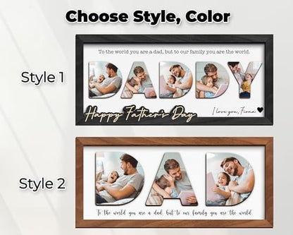 Photo Decorative Plaque Personalized Dad Gifts for Fathers Day from Daughter Son