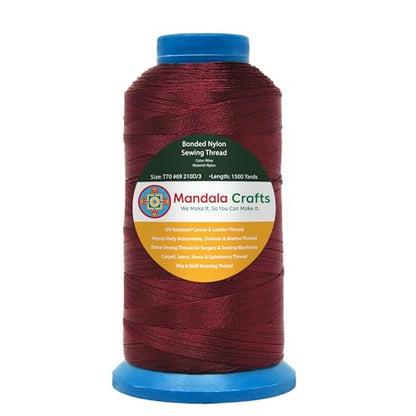 Size 69 210D T70 Wine Bonded Nylon Thread (4500 Foot)