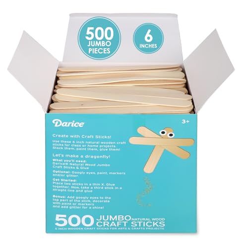 500 Pcs Popsicle Sticks for Crafts (500 Count)