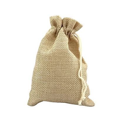 Pack of 25 Burlap Gift Bags with Drawstring Linen Jewelry Pouches Wedding Hessian Jute Bags for Birthday and Treat Pouches Party Wedding Favors Gift