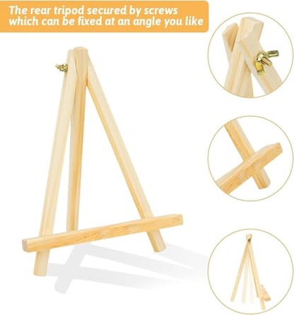 4Pack 9 Inch Pine Wood Easels (4 Count)