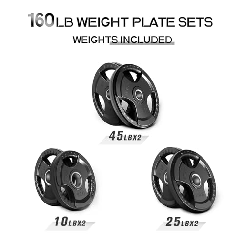Olympic Rubber Grip Weight Plates (6 Count)