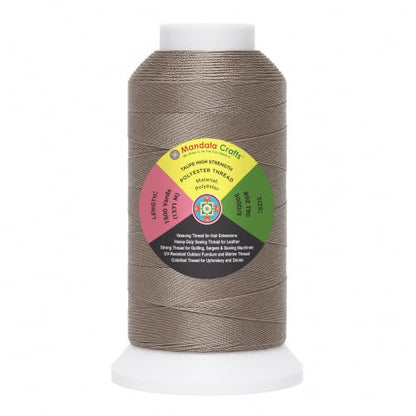 Taupe Tex 90 Polyester Heavy Duty Thread for Upholstery