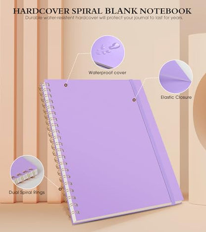 Blank Spiral Notebook Journal 8.5” x 11”