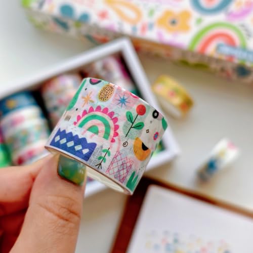 38 Rolls Washi Tape Aesthetic Colored Decorative
