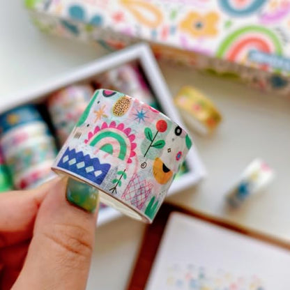 38 Rolls Washi Tape Aesthetic Colored Decorative
