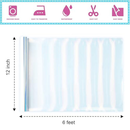 Sheet Metallic Foil Heat Transfer Vinyl olographic Silver