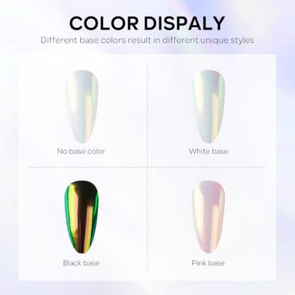 4 Pcs Neon Chrome Nail Powder