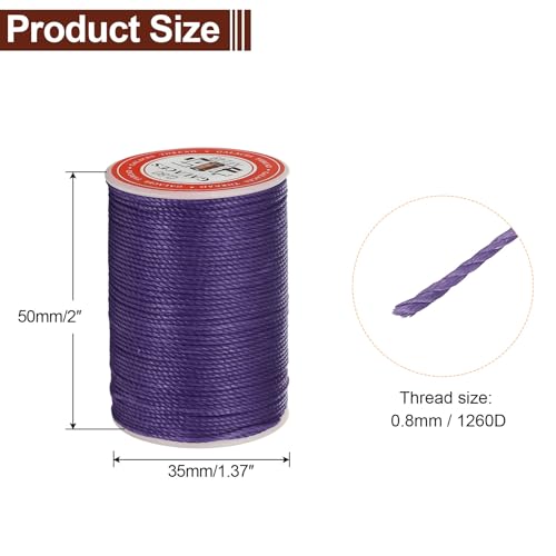 Leather Sewing Waxed Thread 0.8mm 60Yards