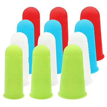 12 Pcs Silicone Hot Glue Gun Finger Caps (12 Count)