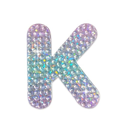 Sparkly Rhinestone Alphabet Letter Sticker K