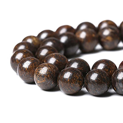 88pcs 4mm Natural Stone Beads Brown Bronzite Gemstone Round Loose Beads for Jewelry Making DIY Bracelet Necklace