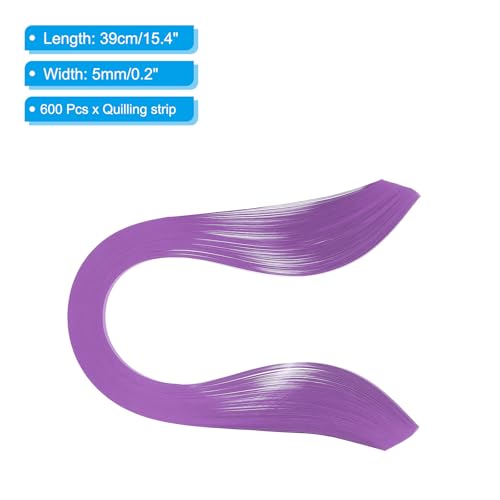 Quilling Strips Paper 600pcs 5mm 39cm Origami Paper Quilling Kits for Art DIY Craft Christmas