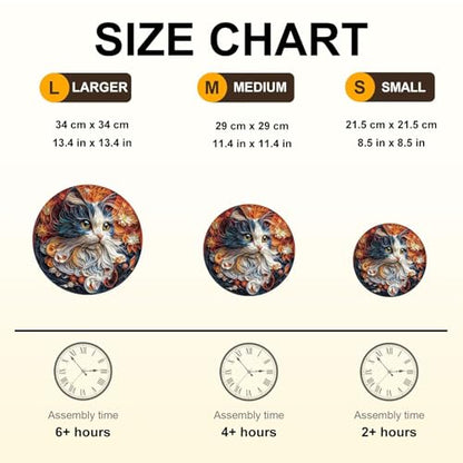 Flower the Maine Coon Cat Puzzles Adults Gifts for Women Men Wooden 280 Pieces 13.4x13.4in