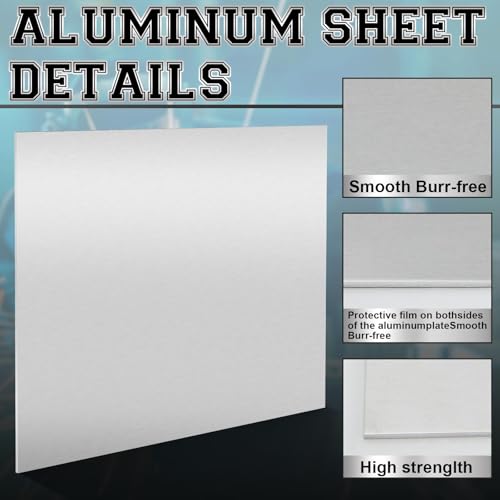 1 Pack 5052 Aluminum Sheet Metal 12" x 12" Aluminum Plate 1 (2 Count)