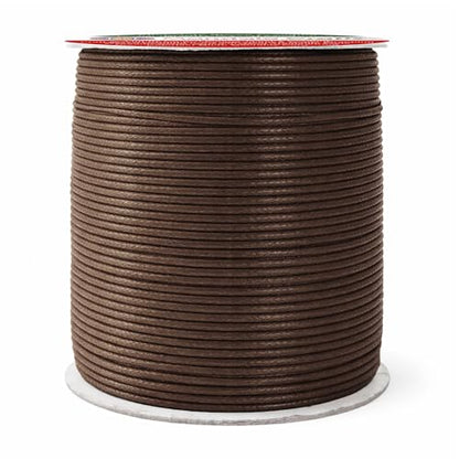 2mm Chocolate Brown Waxed Cord