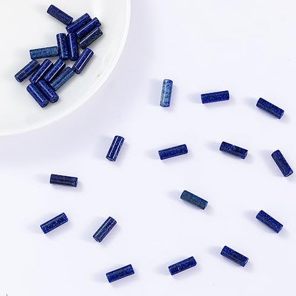 Natural Lapis Lazuli Cylinder Tube Beads 4x13mm 38cm (28 Count)