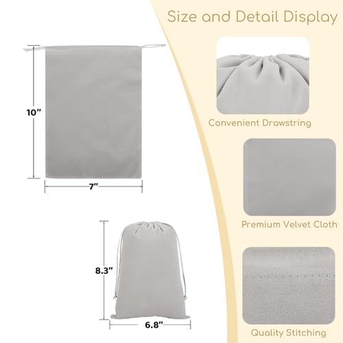 50Pcs Velvet Gift Bags (29.3479 Ounce)