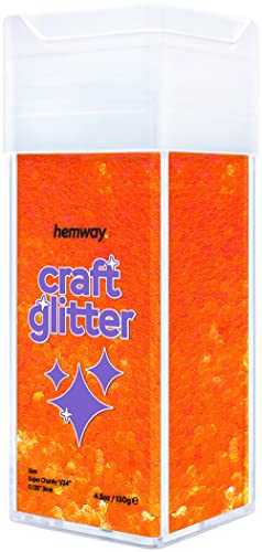 Craft Glitter Shaker Fluorescent Orange 110g Super Chunky (3.88014 Ounce)