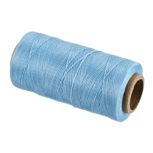 Waxed Thread 284 Yard 0.8mm 150D Flat Wax Thread Polyester Waxed String for Leather Sewing Hand Weaving Book Binding Home Decoration
