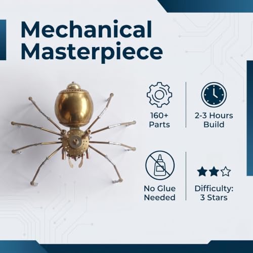 Steampunk Golden Spider 3D Metal Puzzle Model