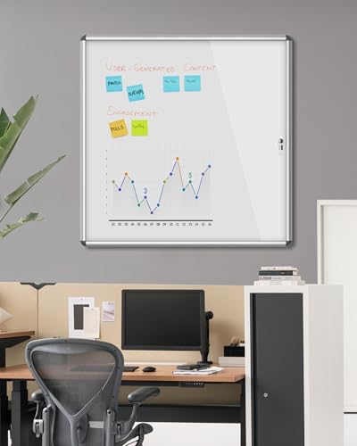 38"x38" Enclosed Bulletin Board