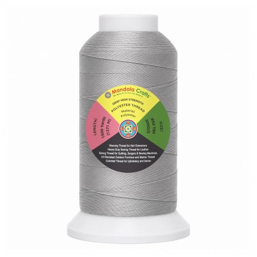 Gray Tex 90 Polyester Heavy Duty Thread for Upholstery