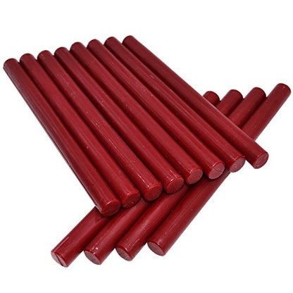 Matte Dark Red Glue Gun Sealing Wax Sticks Wax Seal Rod (12 Count)