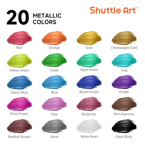 Metallic Acrylic Paint Set (40 Fl Oz)
