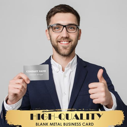 100 Pcs Metal Business Cards Aluminum Laser Engraving Blanks