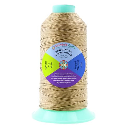 Size 346 210D T350 Khaki Bonded Nylon Thread