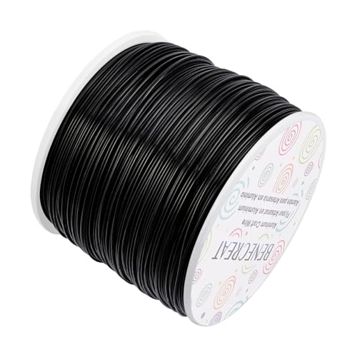 20 Gauge 770FT Black Aluminum Wire Anodized Jewelry Craft Making Beading Floist Wire Colored Aluminum Garden Craft Wires for Model Craft Decoration (770 Foot)
