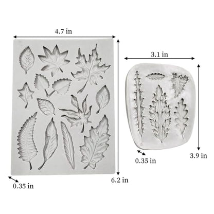 2PCS Leaf Silicone Molds (2 Count)