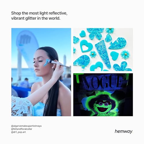 Resin Glitter Azure Blue 100g Fine Polyurethane & Epoxy Glitter (3.5274 Ounce)