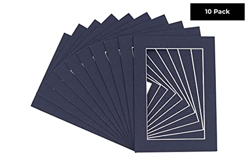 Pack of Ten Acid Free 8.5x11 Mats Bevel Cut for 7x9 Photos (10 Count)