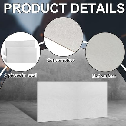 2 Pcs 20 Gauge Sheet Metal Steel 12" x 6" x 0.032" Weldable Cold Roll Craft Metal Sheets Steel Plate for DIY Projects Home Auto (2 Count)