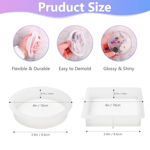 4 Pack Deep Coaster Molds (8 Count)