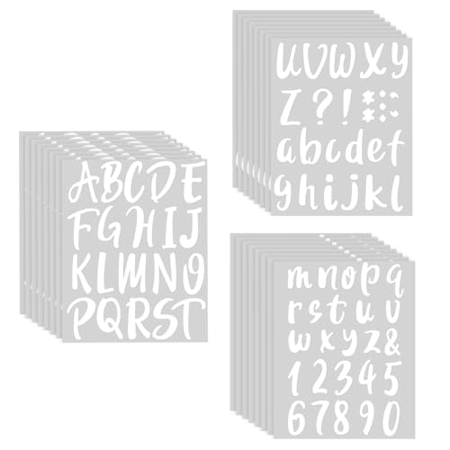 576 Pcs 8 Sheets Letters Stickers Vinyl Alphabet Number Decals Back to School Supplies for Water Bottles Cups Mailbox Scrapbooking Bulletin Board Classroom Decor