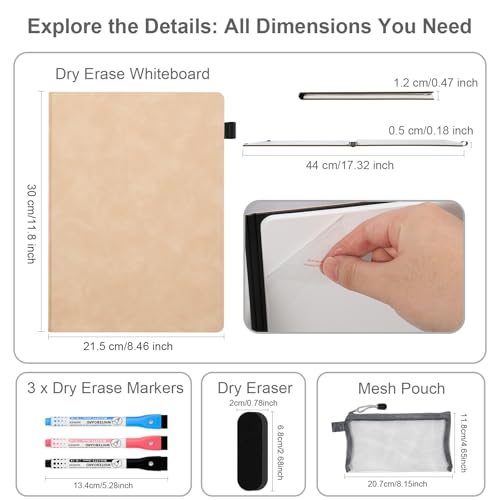 Portable White Board Dry Erase Notebook