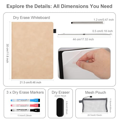 Portable White Board Dry Erase Notebook