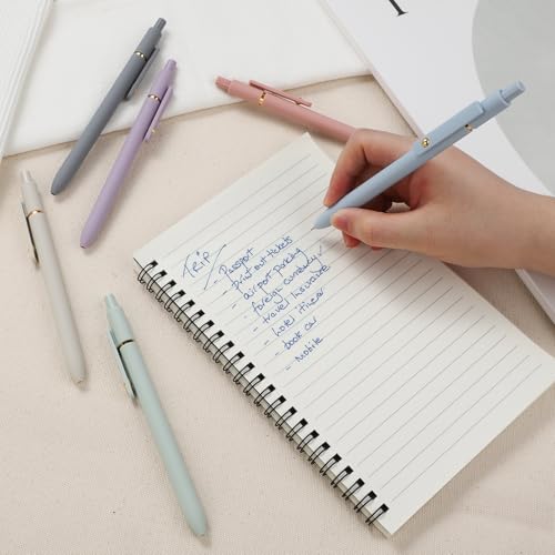 Gel Pens 6pcs Blue Ink Medium Point 0.7mm Smooth Writing Pens (6 Count)