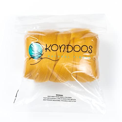 Colored Natural Wool roving (8 Ounce)