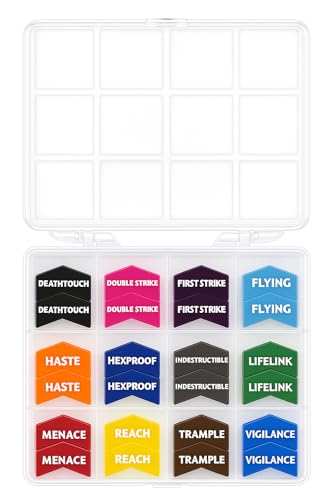 72 Color Coded MTG Keyword Counters for Magic the Gathering TCG Card Game Accessories Tokens (72 Count)