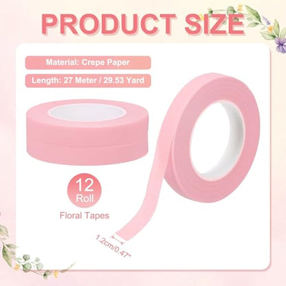12 Rolls Floral Tapes