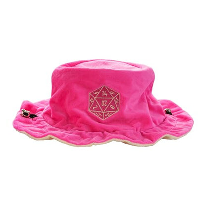 Large DND Dice Bag with Pockets Pink Storage Bag for D&D RPG Game (21 Ounce)