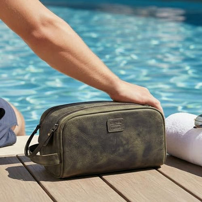 Leather Toiletry Bag for Men