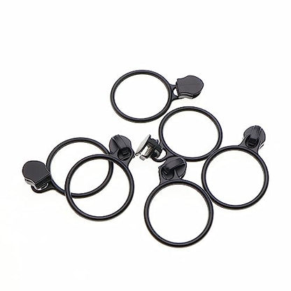 5 Black Nylon Coil Zippers by The Yards Bulk 10 Yards with 25pcs Black Ring Pull Sliders for DIY Tailor Sewing Craft