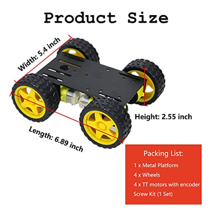 Premium 4WD Smart Robot Car Chassis Platform Kit for Arduino